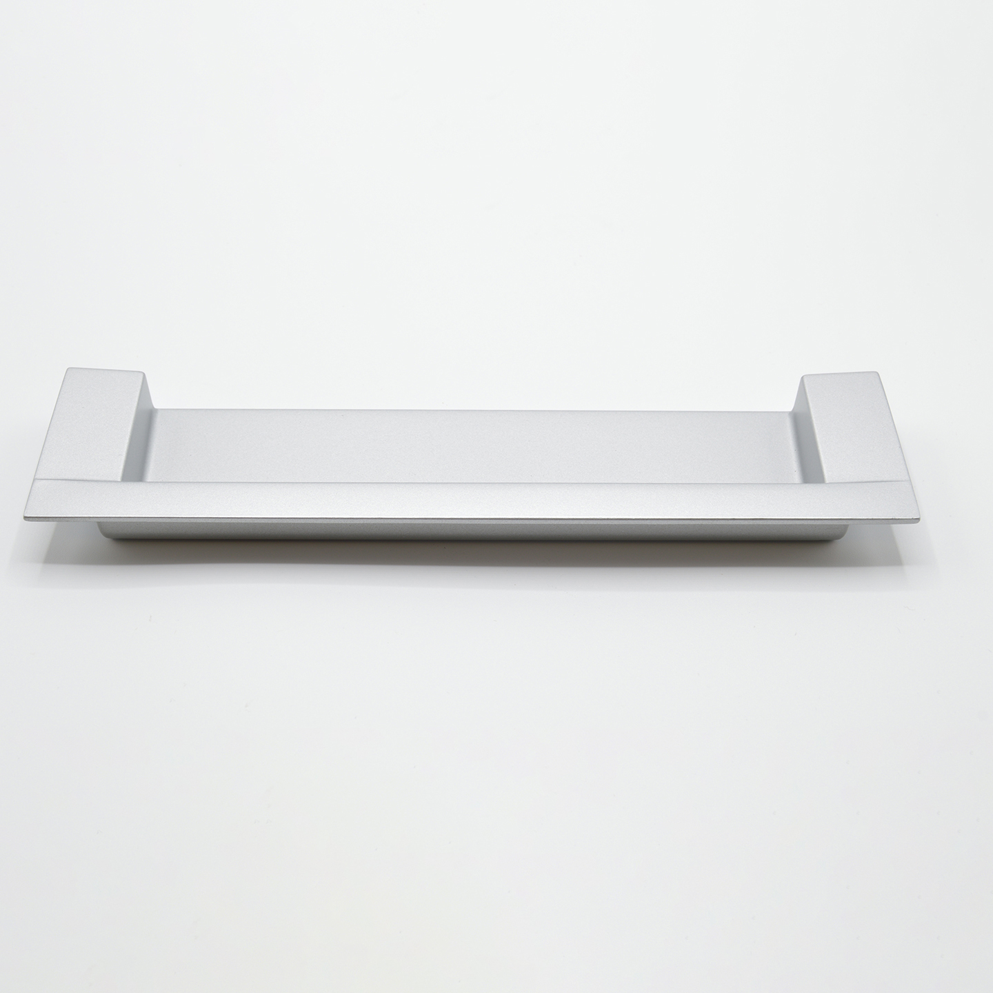 Poignée cuvette rectangulaire de meuble en zamac 180x45 mm ALUMINUM - Gris / argent, Zamak