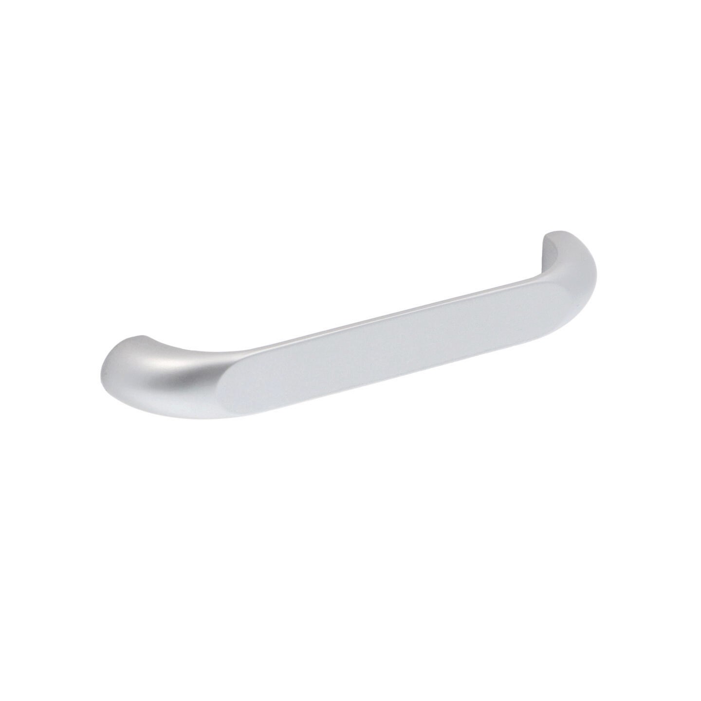 Poignée pour meubles en zamac Entraxe 128mm Aluminium mat verni - Gris / argent, Zamak