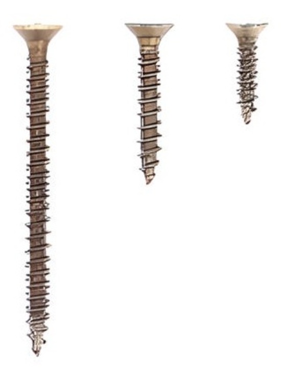 Kit composés de 3 vis 35x16 + 3 vis 4x25 + 3 vis 4x50 Florence antique idéale pour fixations décoratives - Marron, Zinc - Imagen 2