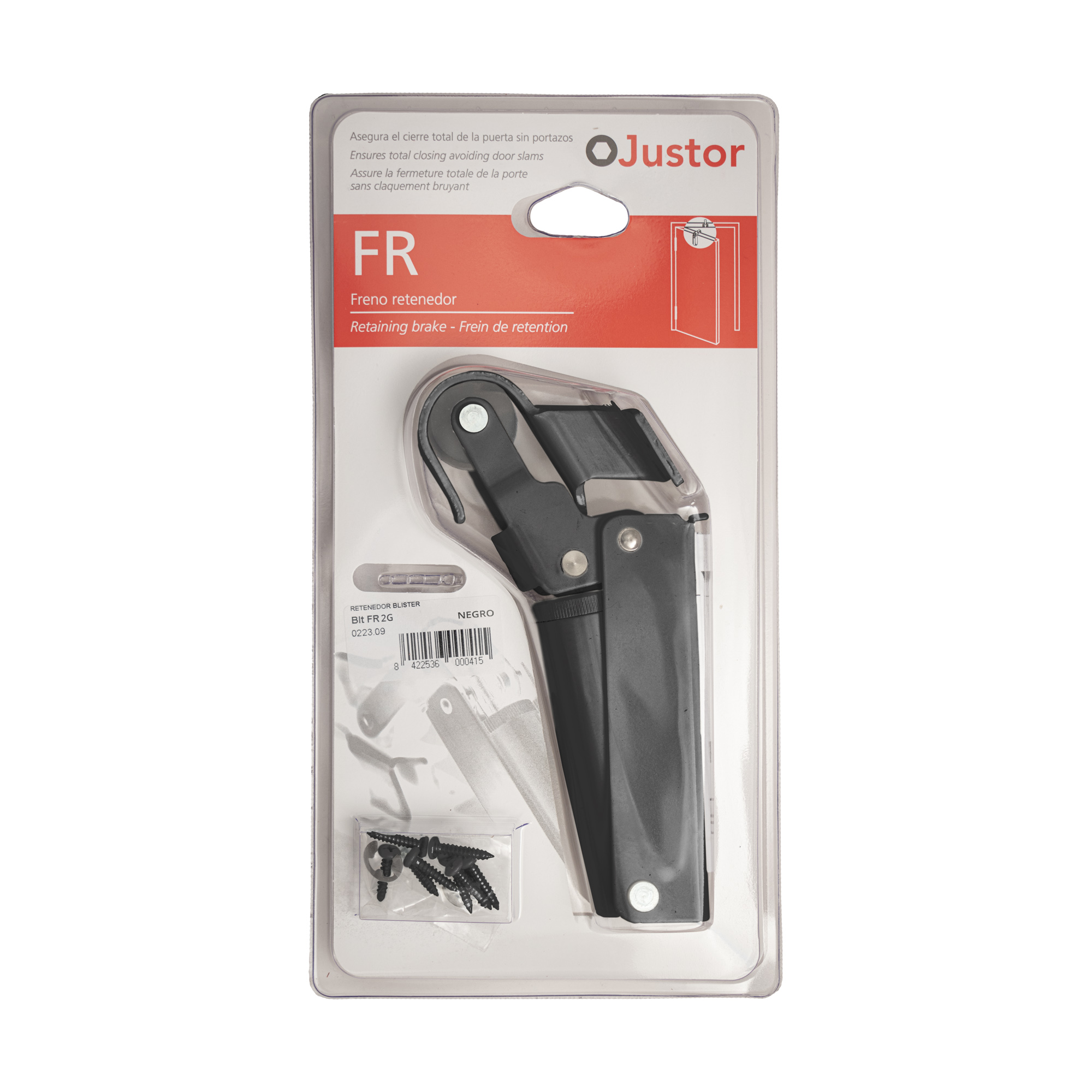 Frein de rétention Réglable force 60 a 80 N aluminium anodisé noir, pour porte jusqu’à 80 KG. - Imagen 4