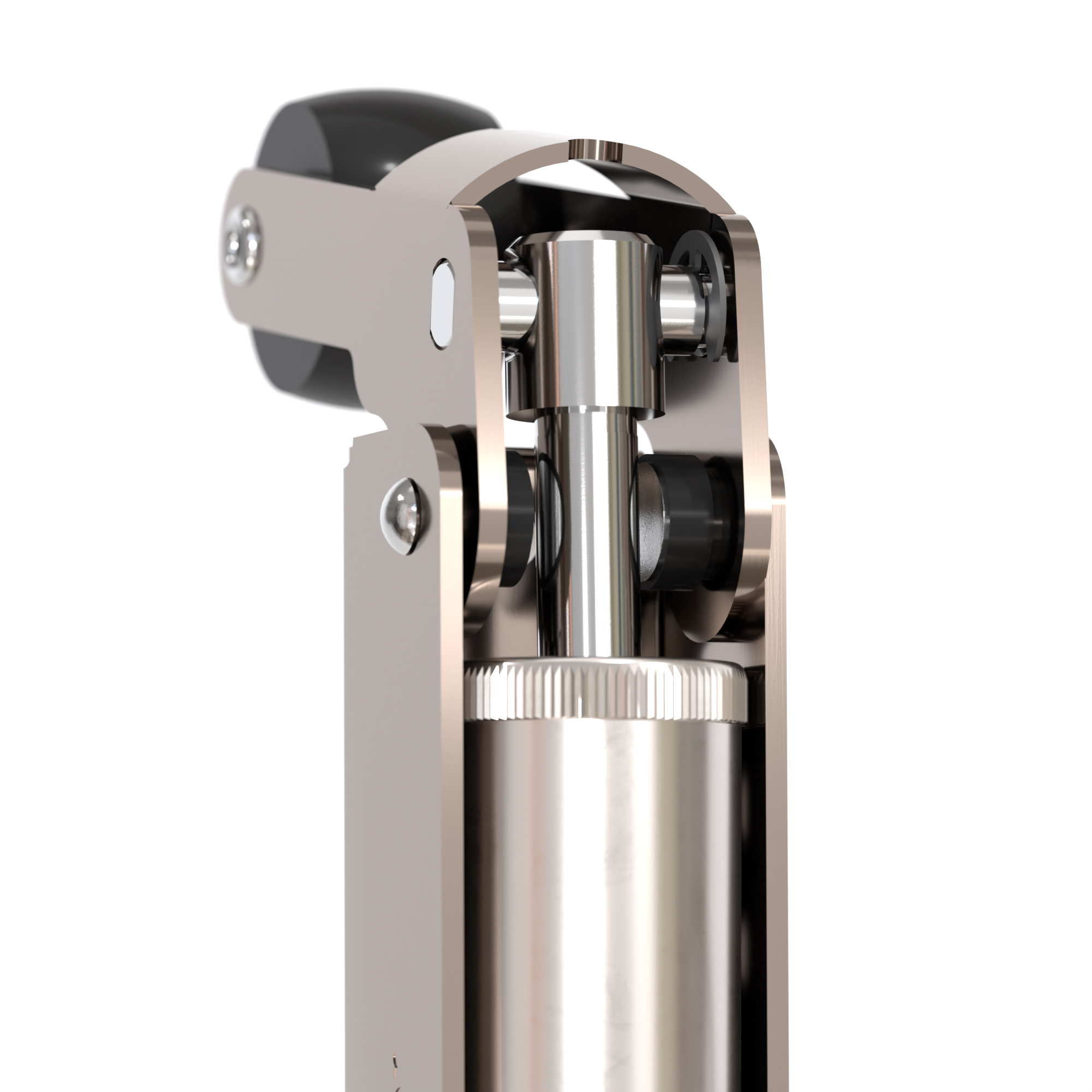 Frein rétention Réglable force 80 a 115 N, totalement en acier inox 304, pour porte jusqu’à 100 KG. - Gris / argent, Acier inoxydable – Image 2
