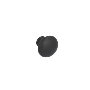 Bouton pour meubles en zamac Diamètre 30mm Vernis noir mat Lot de 6 – Zamak