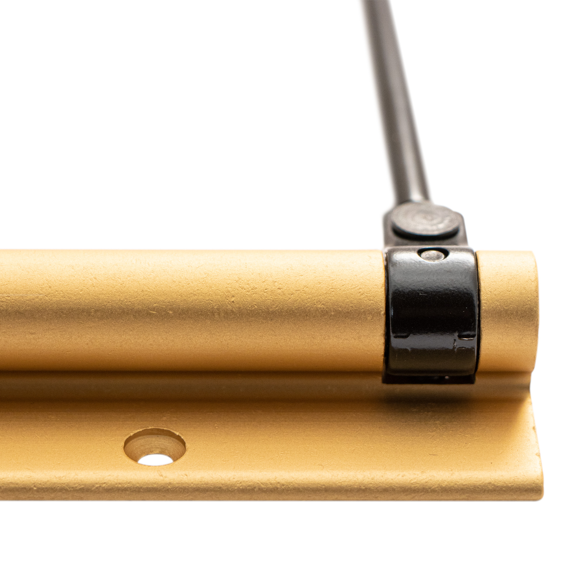 Bras à ressort ferme porte, a corps très fin en Aluminium anodisé or - Jaune / doré – Image 3