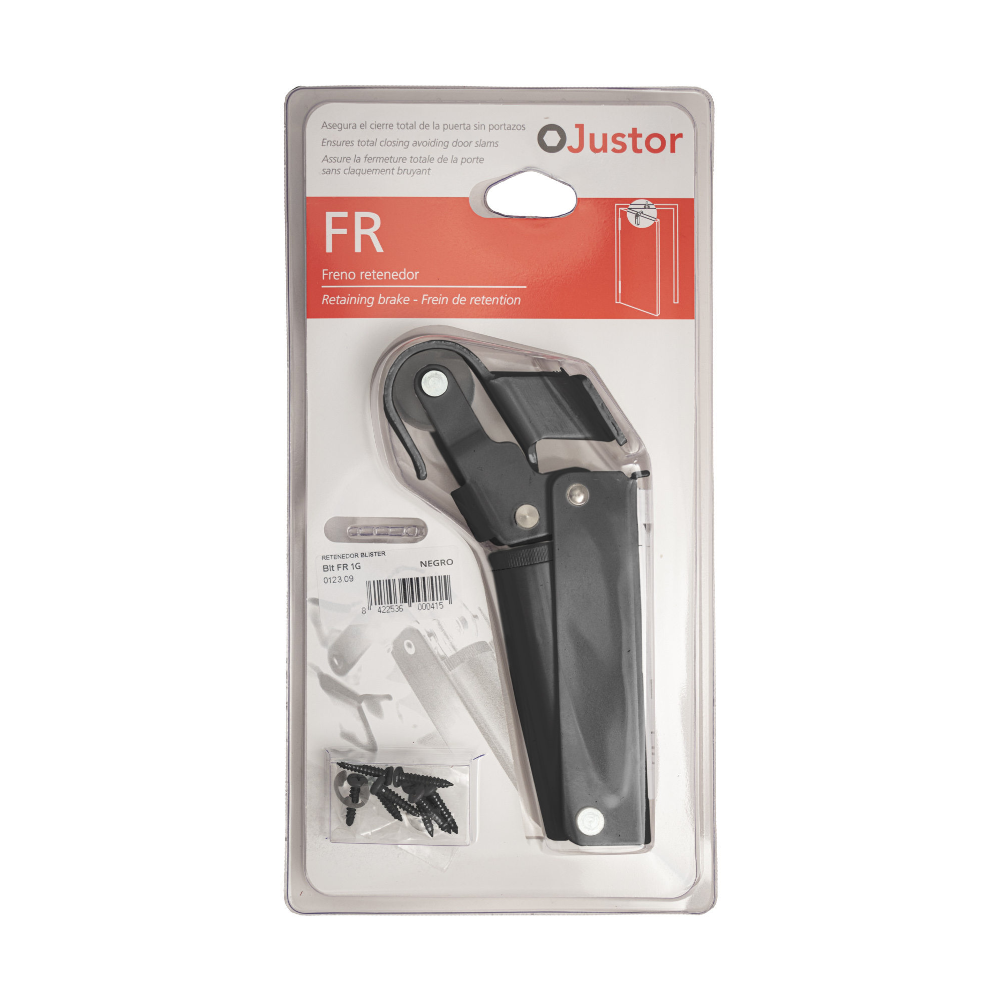 Frein de rétention Réglable force 30 a 60 N en aluminium anodisé noir, pour porte jusqu’à 40 KG – Image 4
