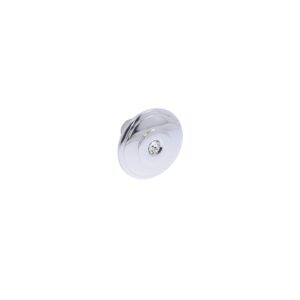 Bouton pour meubles en zamac et cristal Diamètre 30mm chrome poli – Gris / argent, Zamak