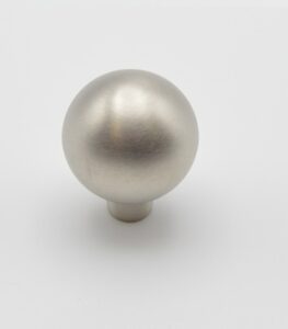 Bouton de meuble en zamac D 28 mm NICKELE BROSSE – Gris / argent, Zamak