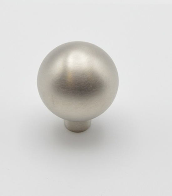 Bouton de meuble en zamac D 28 mm NICKELE BROSSE - Gris / argent, Zamak