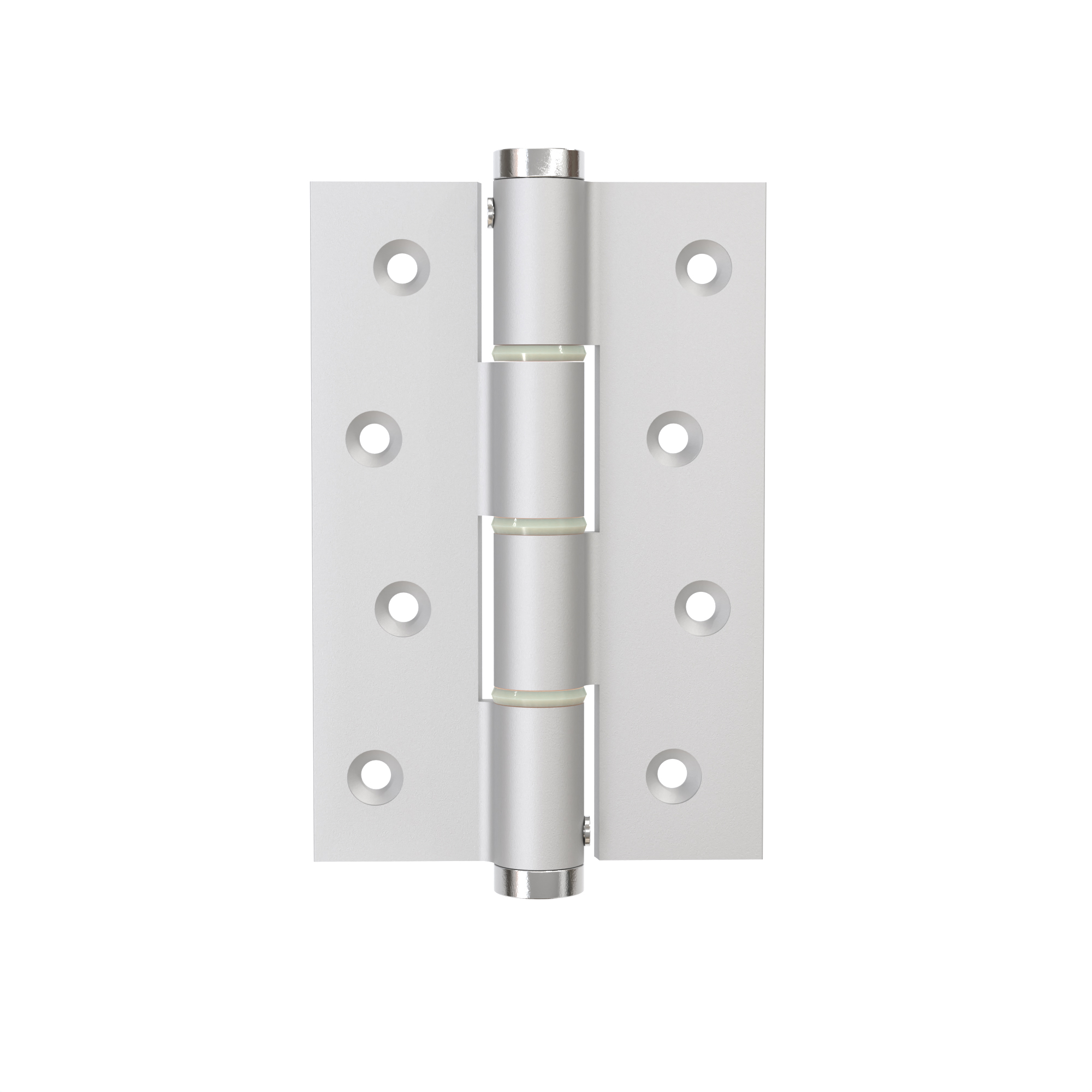 Charnière simple action à ressort, 120X40 mm, en aluminium anodisée argent, pour porte de 40 mm - Gris / argent