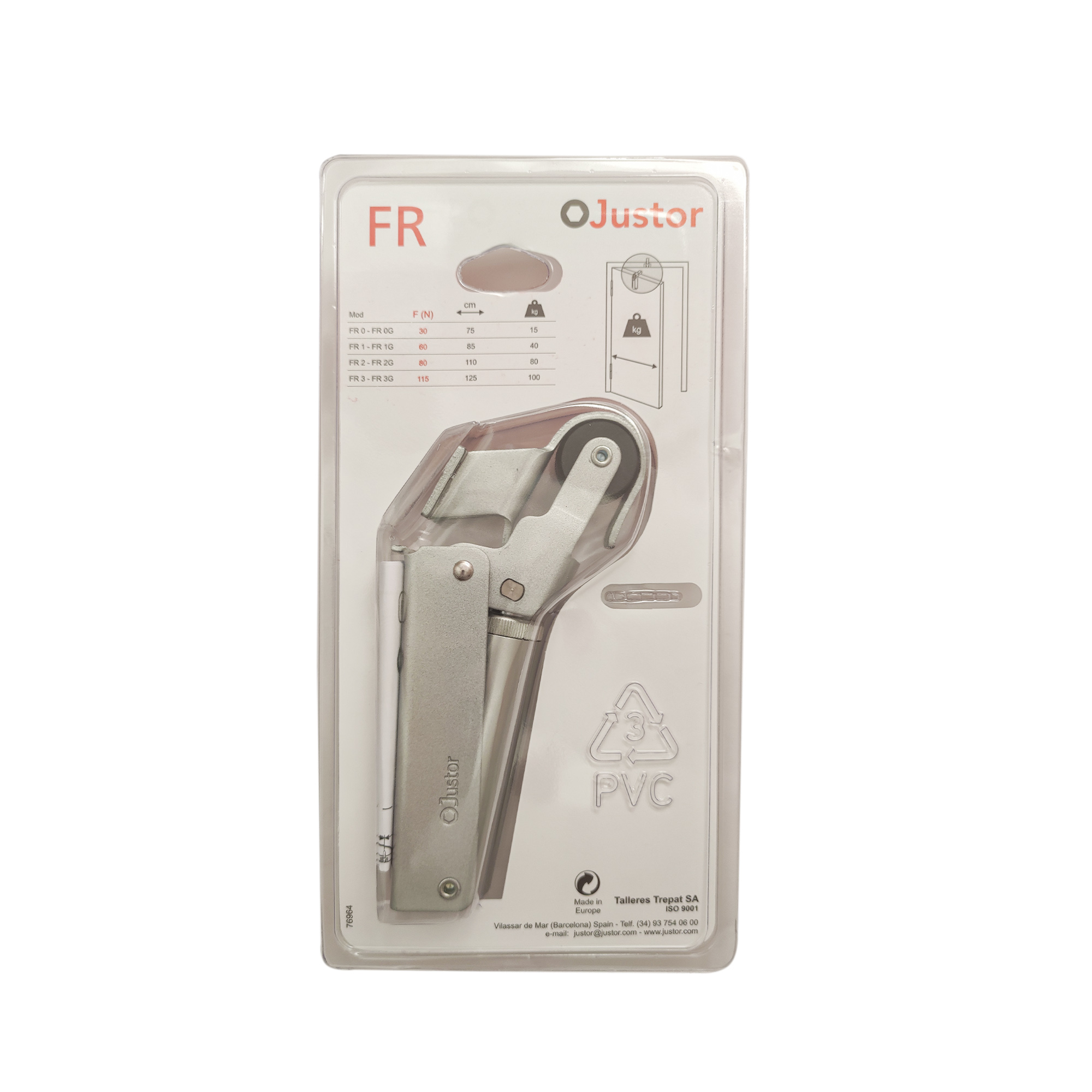 Frein de rétention force 30 N en aluminium Argent pour porte jusqu’à 15 KG - Gris / argent - Imagen 5