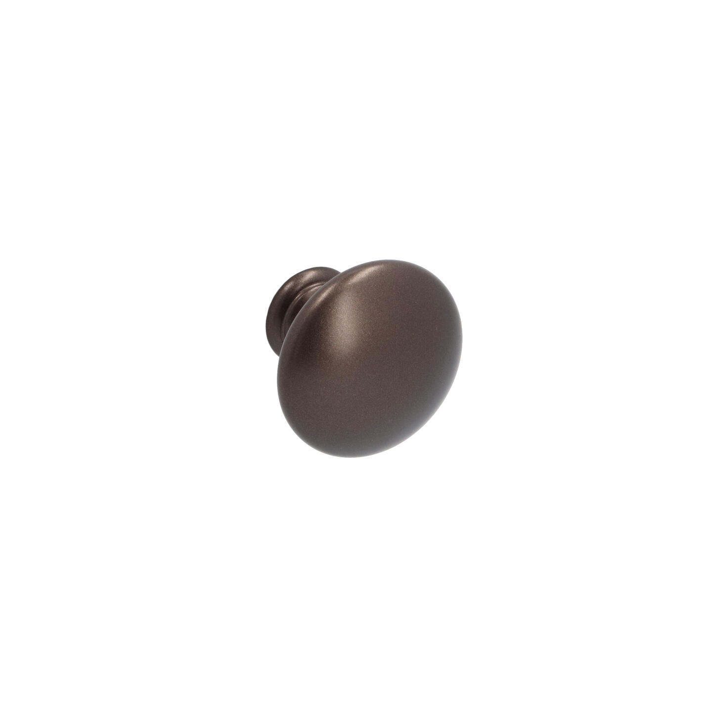 Bouton pour meubles en zamac Diamètre 35mm Brun alu Lot de 25 - Marron, Zamak