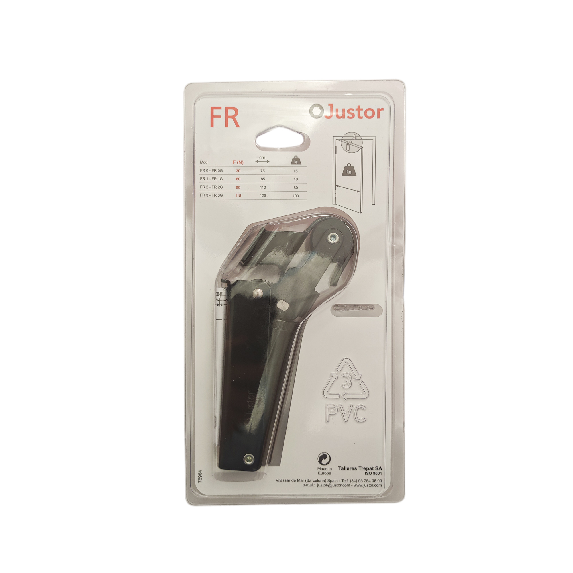 Frein de rétention force 30 N en aluminium Noir pour porte jusqu’à 15 KG - immagine 5