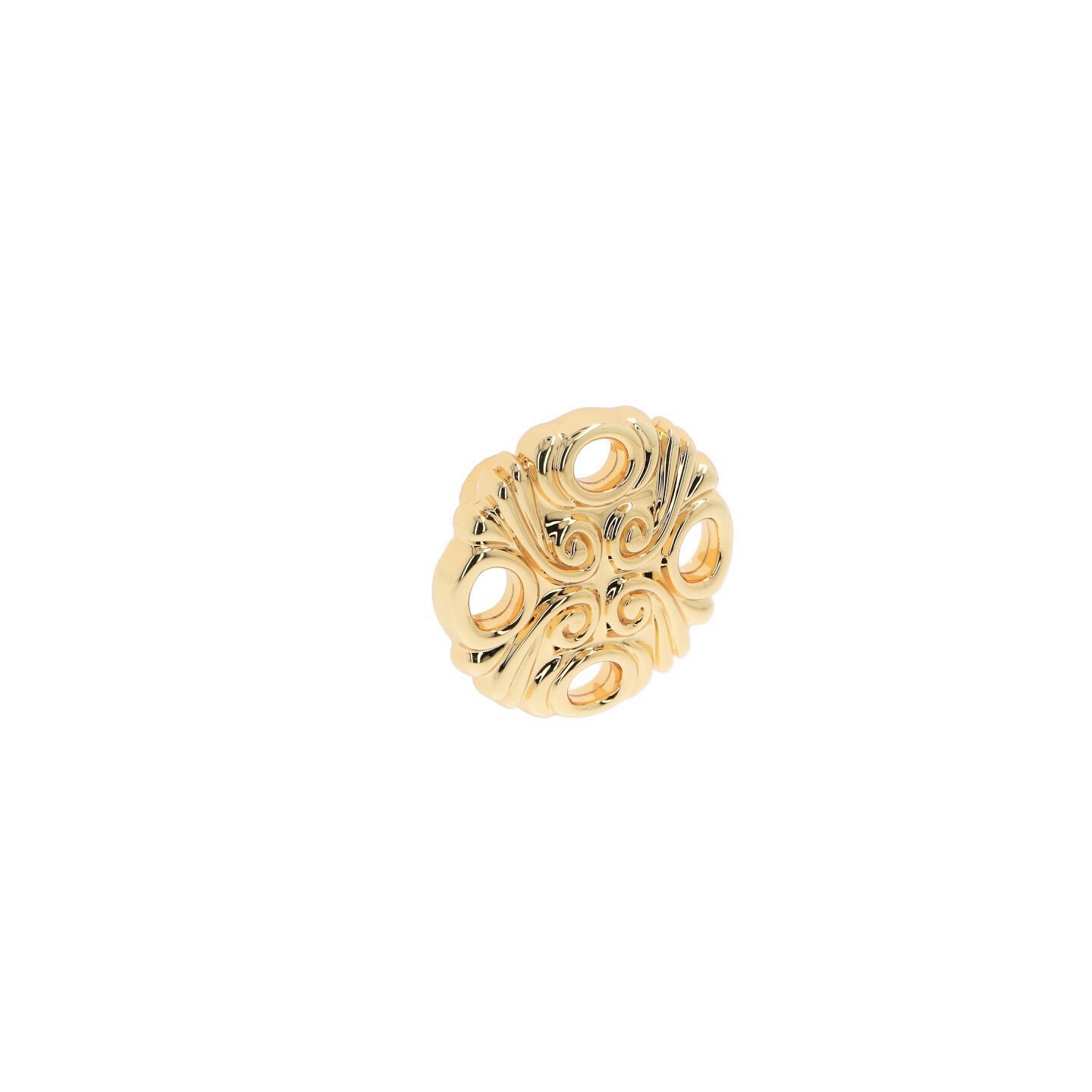 Bouton pour meubles en zamac Diamètre 36mm plaqué or - Jaune / doré, Zamak