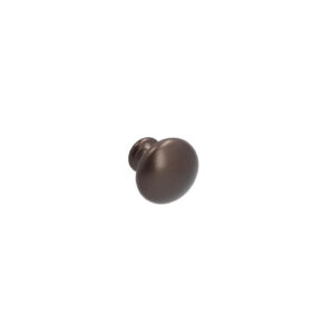 Bouton pour meubles en zamac Diamètre 25mm Brun alu Lot de 6 – Marron, Zamak