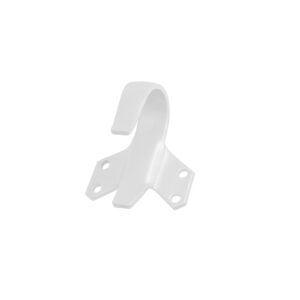 Crochet plat Aluminium Blanc