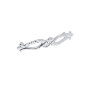 Poignée pour meubles en zamac et cristal Entraxe 96mm chrome poli – Gris / argent, Zamak