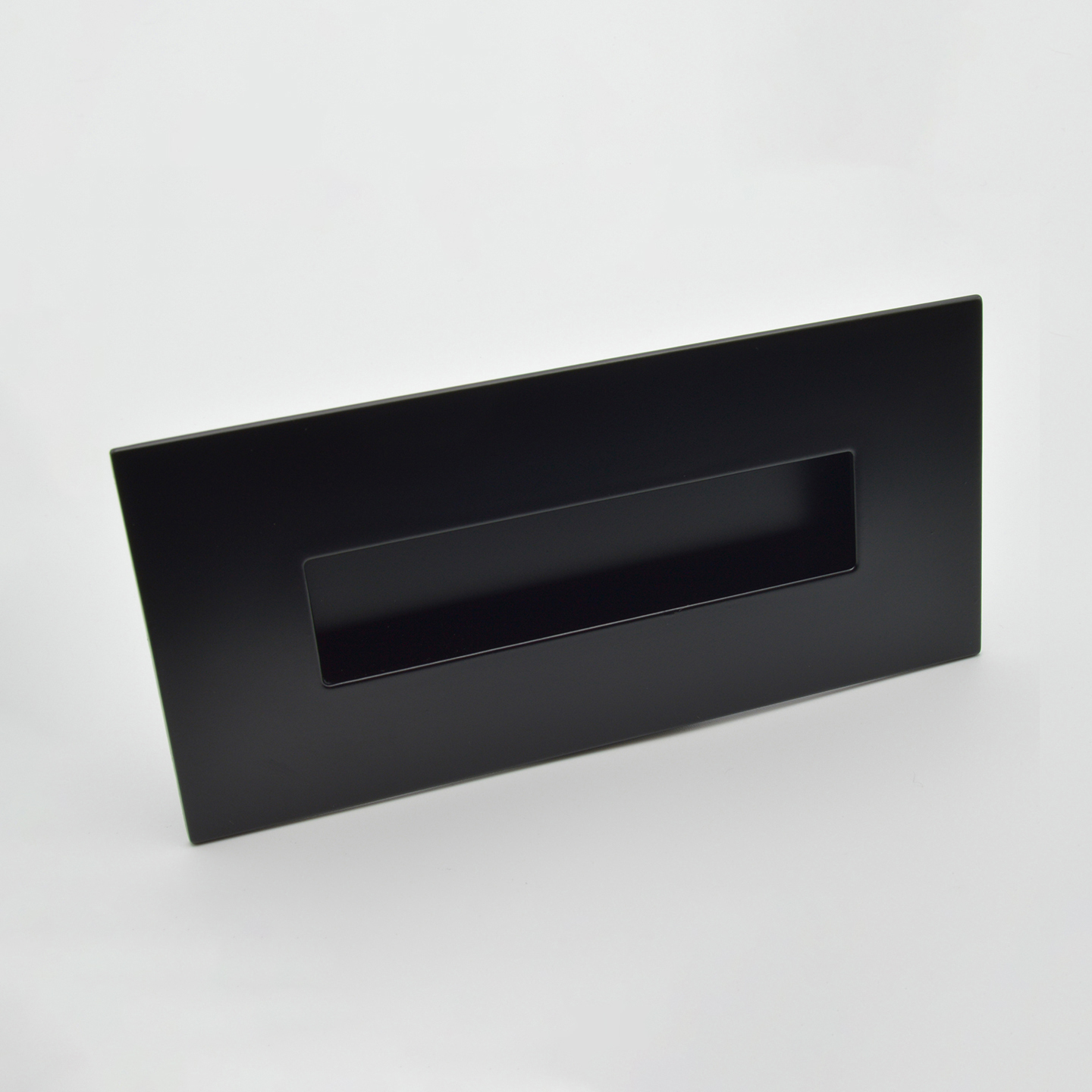 Poignée cuvette rectangulaire de meuble en zamac 155x73 mm NOIR MAT - Zamak – Image 4