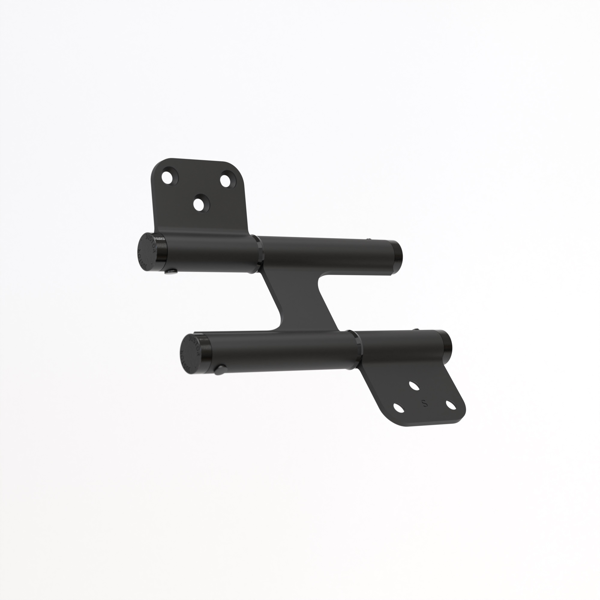 Charnière va et vient à ressort, 120X35 mm, mouvement 180 °, en aluminum Noir, posée totalement en applique, - Aluminium – Image 2