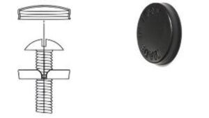 1 Kit composés de 50 cache-vis noir Lot de 6 – Laiton