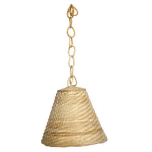 Abat-jour en osier naturel 33 cm de diamètre et 28cm de haut sans passe-câble – Beige