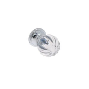 Bouton pour meubles en zamac et cristal Diamètre 30mm chrome poli – Gris / argent, Zamak
