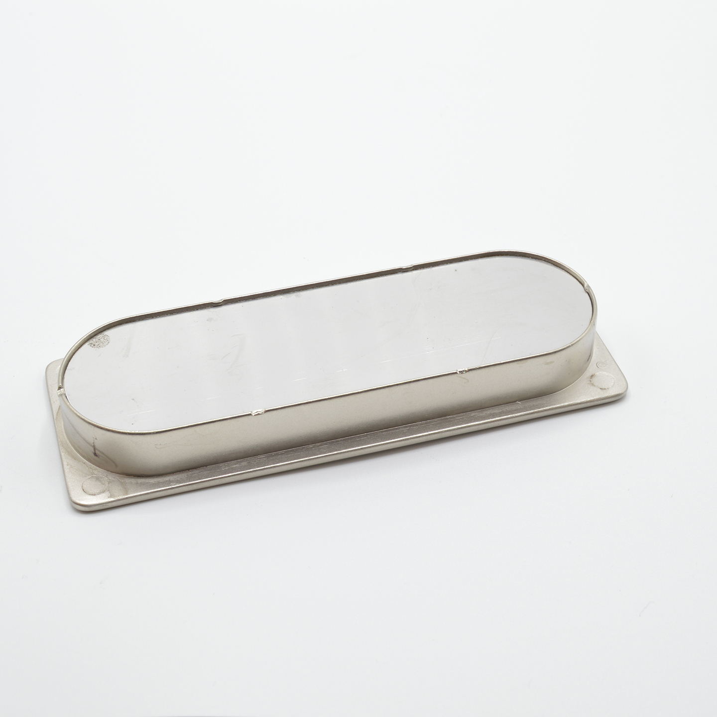 Poignée cuvette rectangulaire de meuble en zamac 113x42 mm NICKELÉ BROSSÉ - Gris / argent, Zamak – Image 4