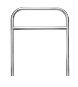 Support de vélos tubulaire avec barre transversale fixation a sceller – Gris / argent, Acier