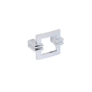 Bouton pour meubles en zamac Entraxe 32mm chrome poli – Gris / argent, Zamak