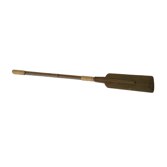 Pagaie décorative en bois marron 18x7 x h140cm - immagine 2