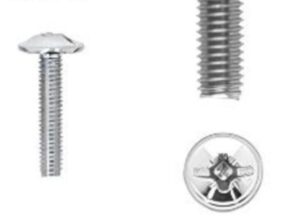 Kit composés de 25 vis M4X20 mm zinguée idéale pour fixations décoratives – Gris / argent, Zinc