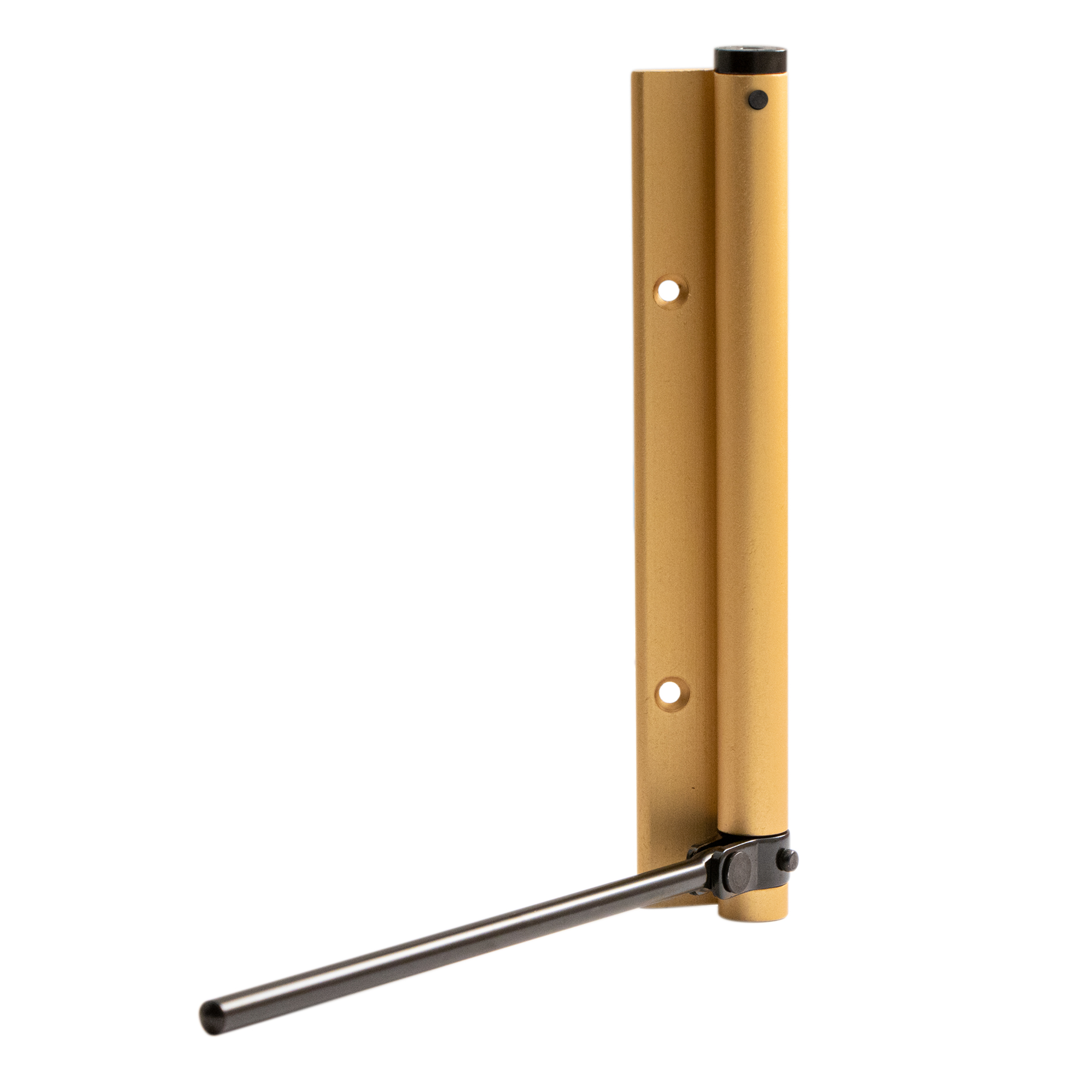 Bras à ressort ferme porte, a corps très fin en Aluminium anodisé or - Jaune / doré – Image 2