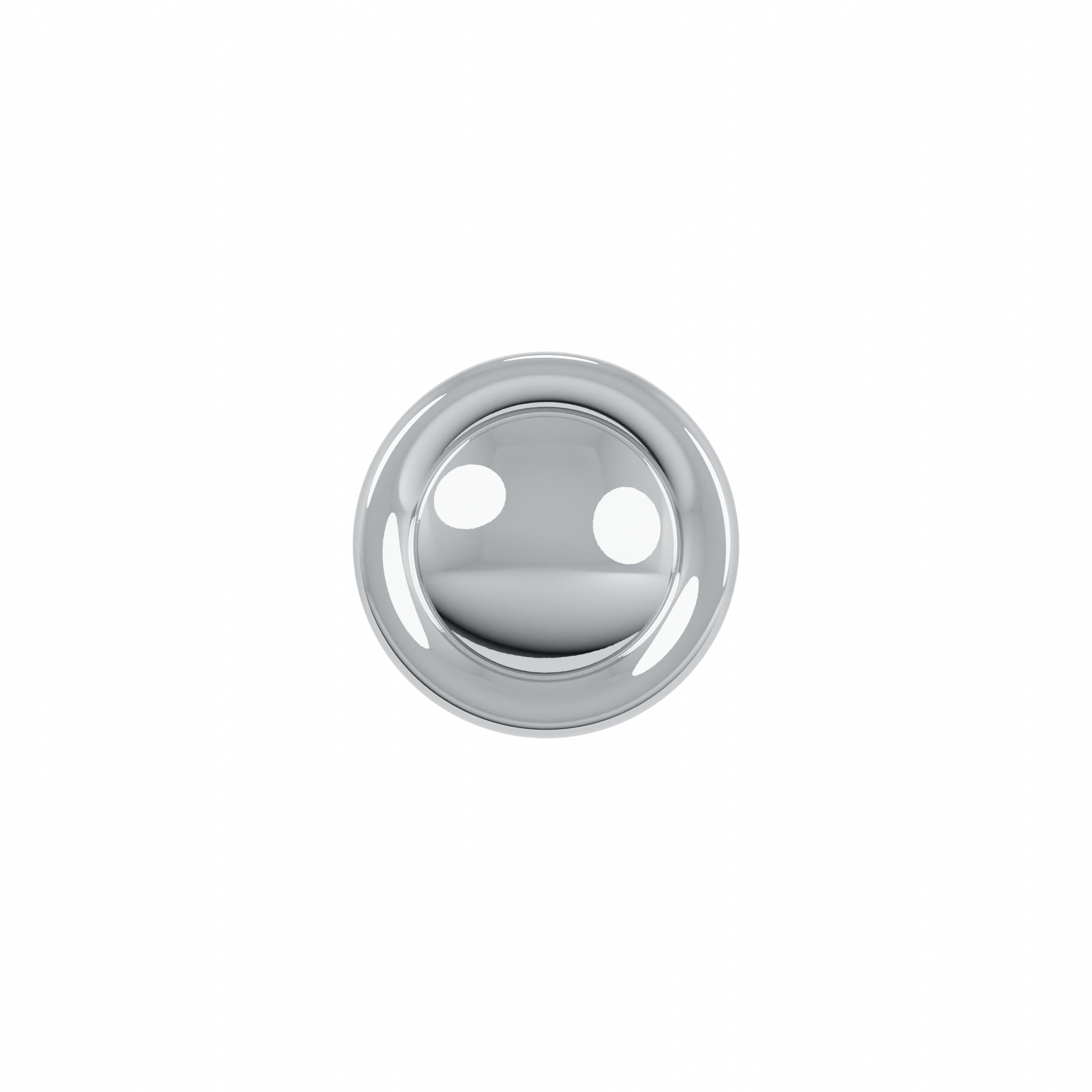 Bouton pour meuble en zamac Diamètre 25mm finition Chrome poli - Gris / argent, Zamak – Image 2