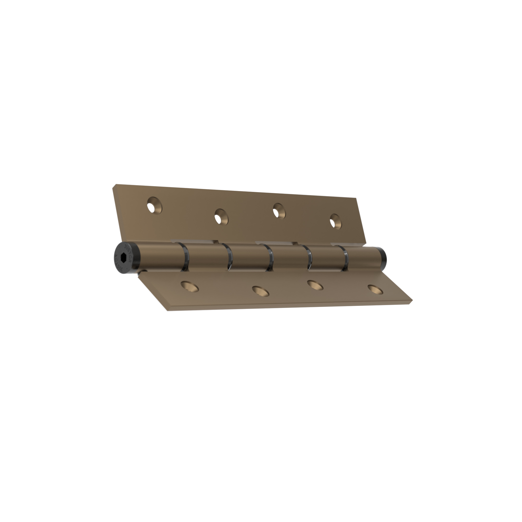 Charnière simple action à ressort, 180X40 mm, en aluminium anodisée bronze, pour porte de 40 mm - Orange / cuivré – Image 2