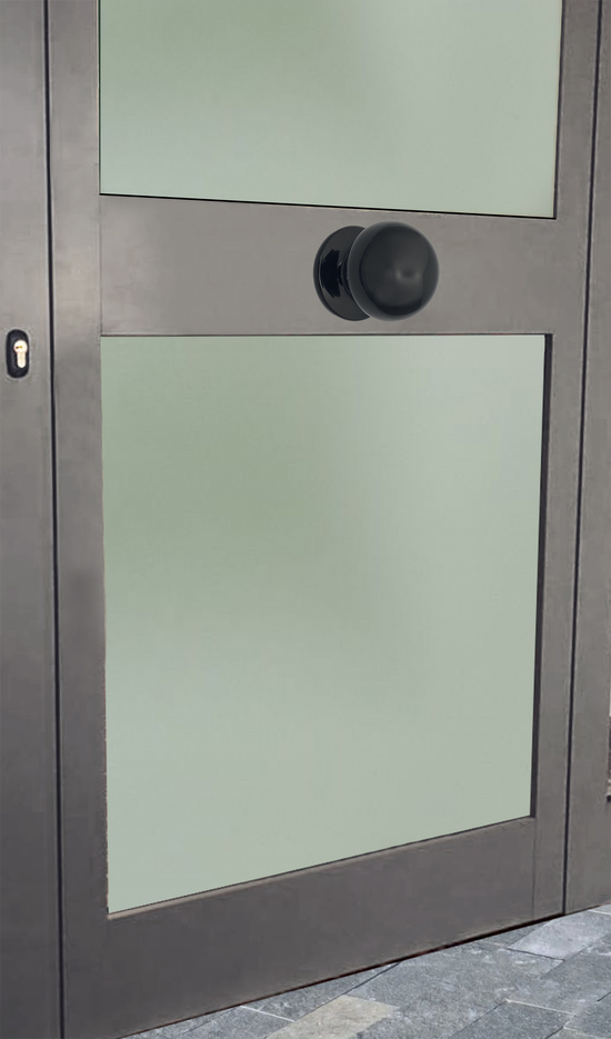 Bouton tirant de porte fixe Ø70 mm en aluminium NOIR RAL 9005 - breveté – Image 4