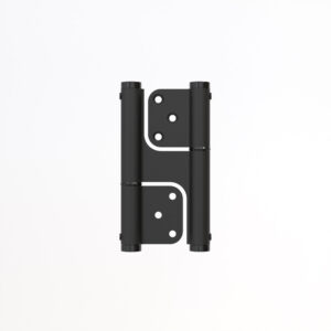 Charnière va et vient à ressort, 120X35 mm, mouvement 180 °, en aluminum Noir, posée totalement en applique, – Aluminium
