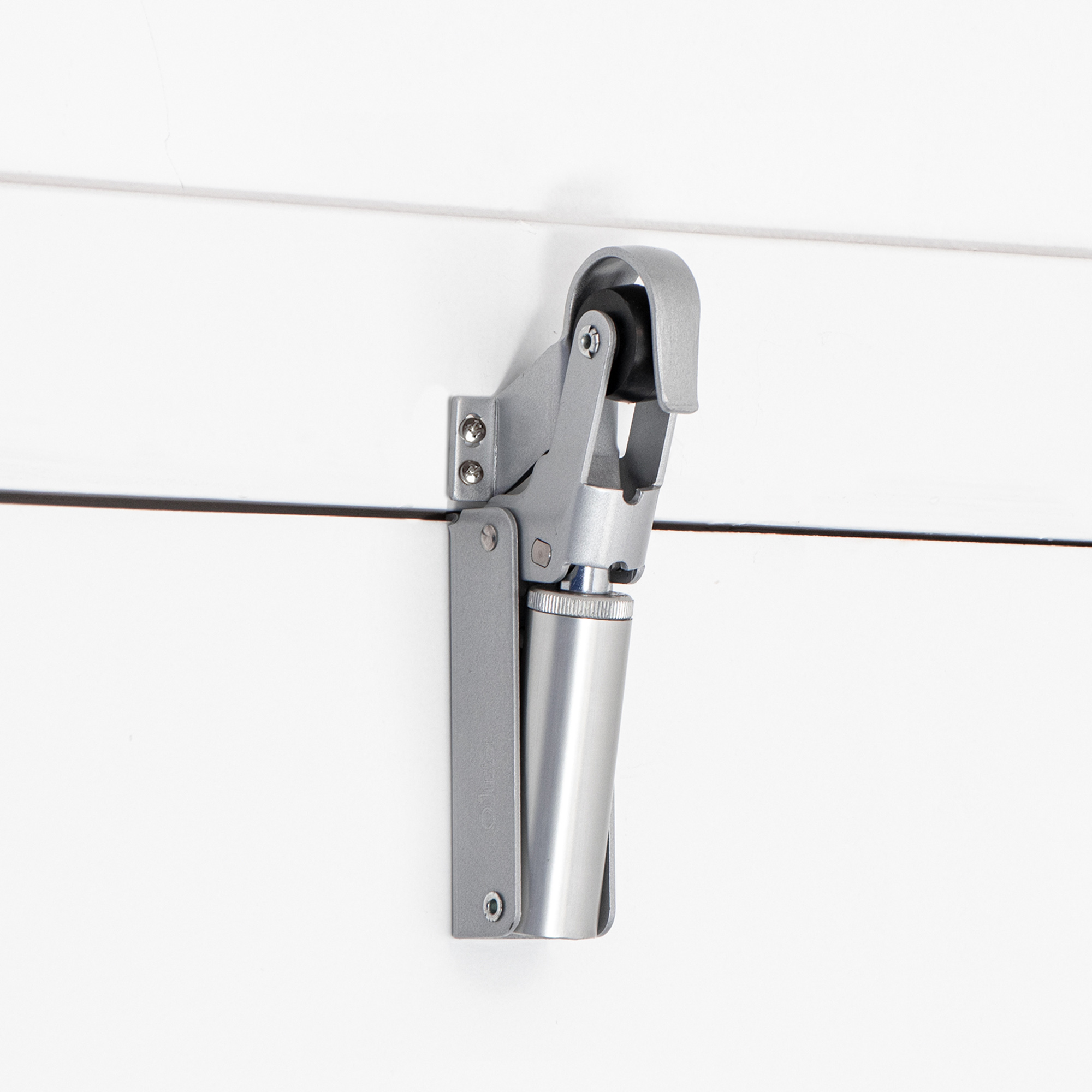 Frein de rétention force 115 N, en aluminium anodisé argent, pour porte jusqu’à 100 KG. - Gris / argent – Image 3