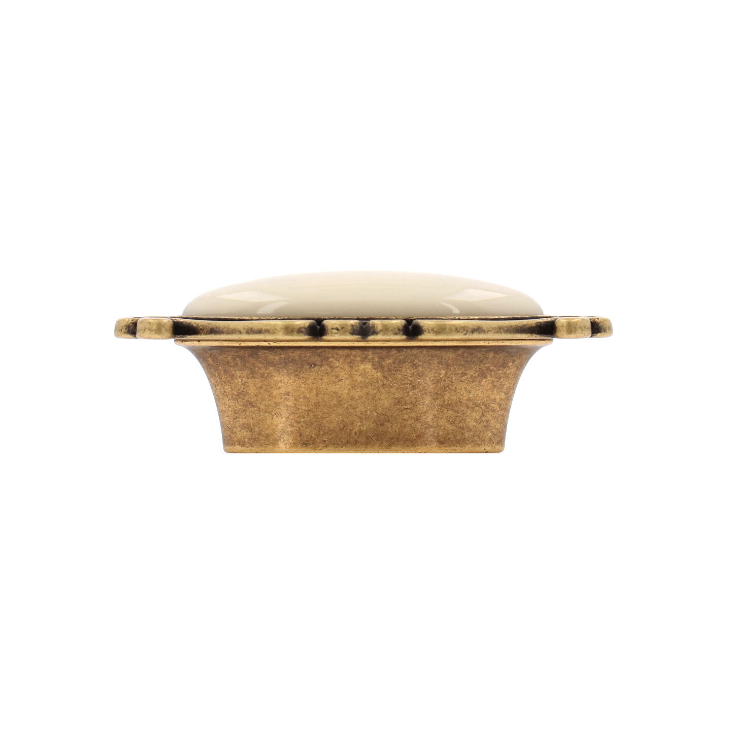 Bouton pour meubles en zamac et Porcelaine Entraxe 32mm Florence antique - Marron, Zamak - Imagen 2