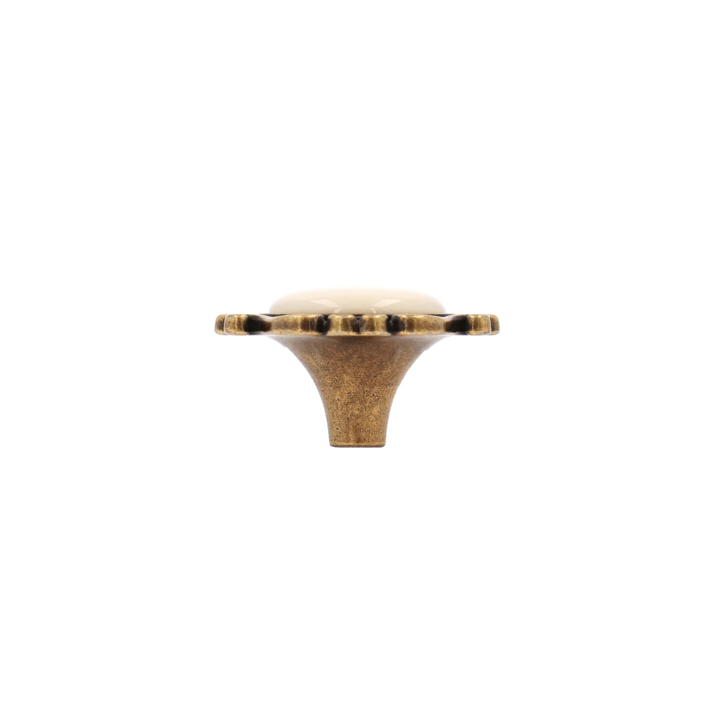 Bouton pour meubles en zamac et Porcelaine Diamètre 46mm x 25 Florence antique - Marron, Zamak - Imagen 2