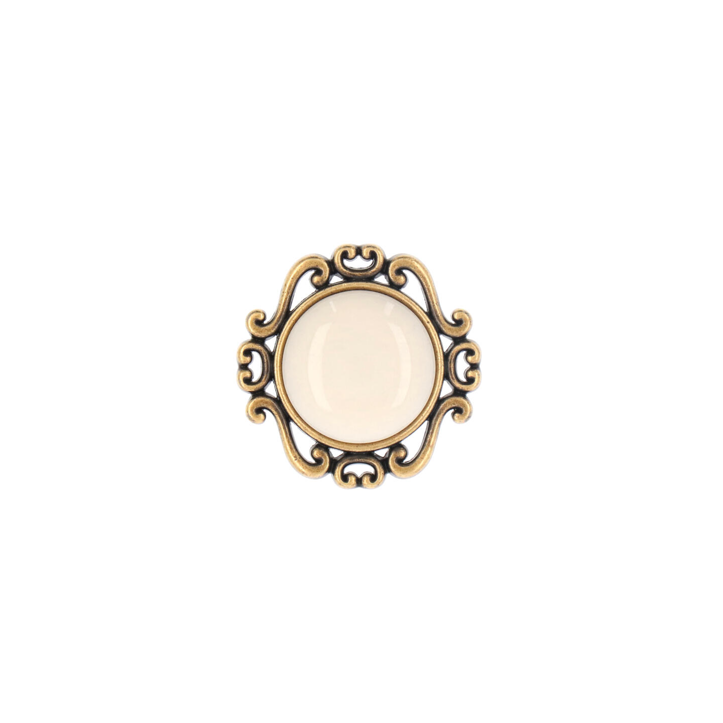Bouton pour meubles en zamac et Porcelaine Diamètre 46mm x 25 Florence antique - Marron, Zamak - Imagen 3
