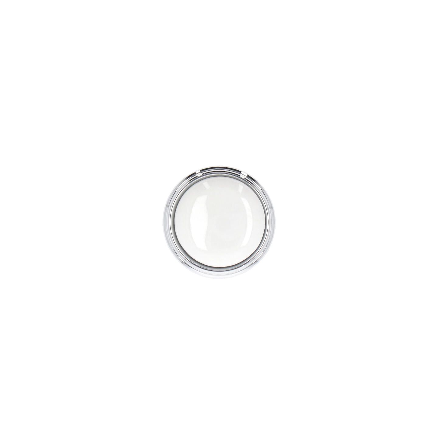 Bouton pour meubles en zamac et Porcelaine Diamètre 35mm chrome poli - Gris / argent, Zamak - immagine 3