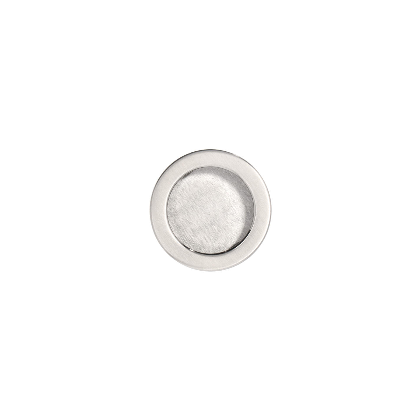 Poignée encastrée en zamac Diamètre 40mm Nichel satiné - Gris / argent, Zamak – Image 3