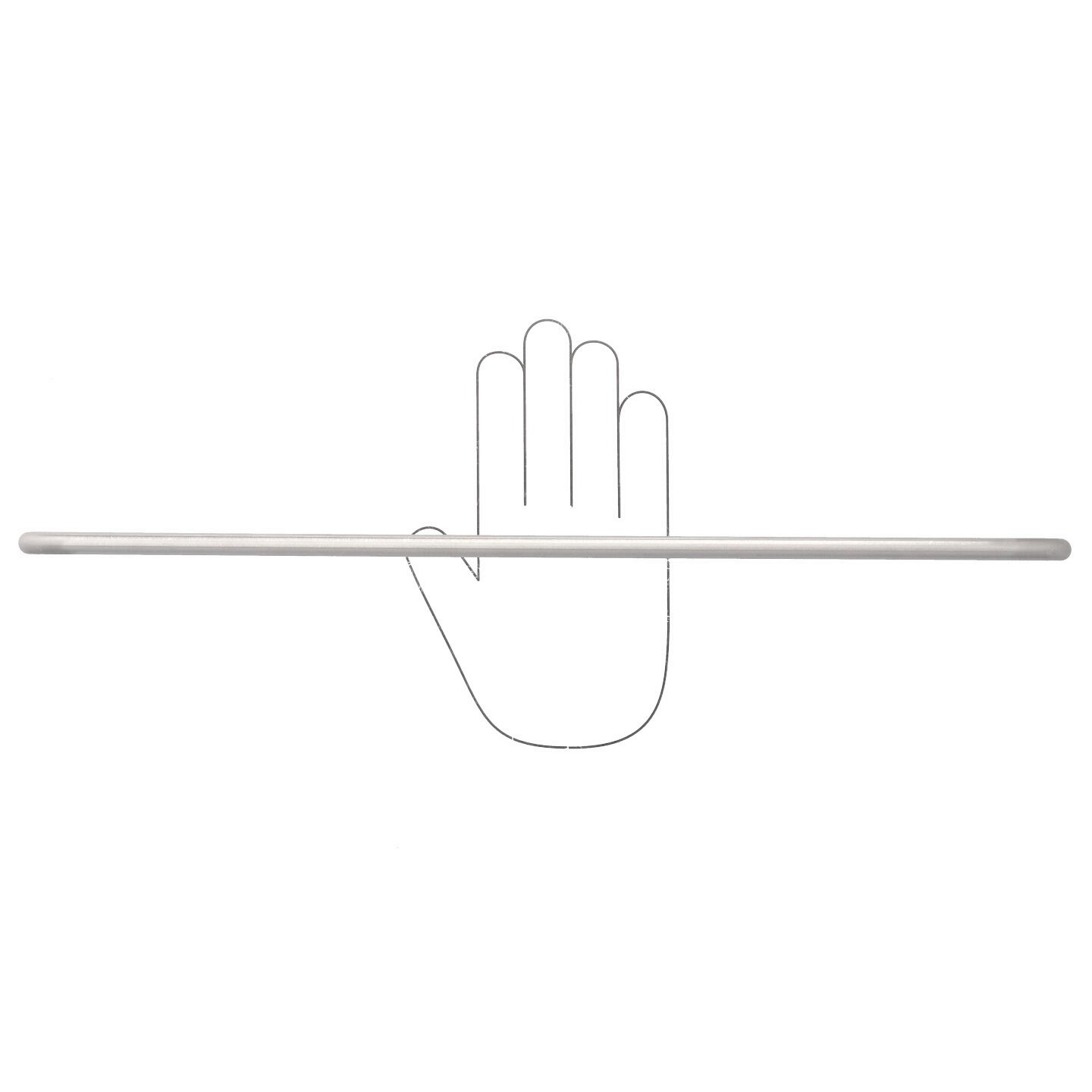 Poignée pour meubles en inox Entraxe 448mm finition inox satiné - Gris / argent, Acier inoxydable – Image 4
