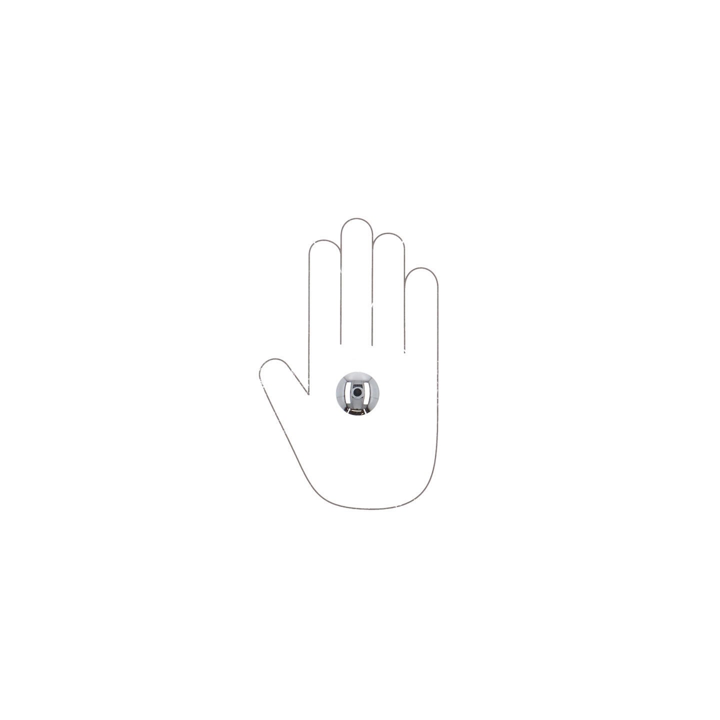 Bouton pour meubles en zamac Diamètre 28mm chrome poli - Gris / argent, Zamak – Image 4