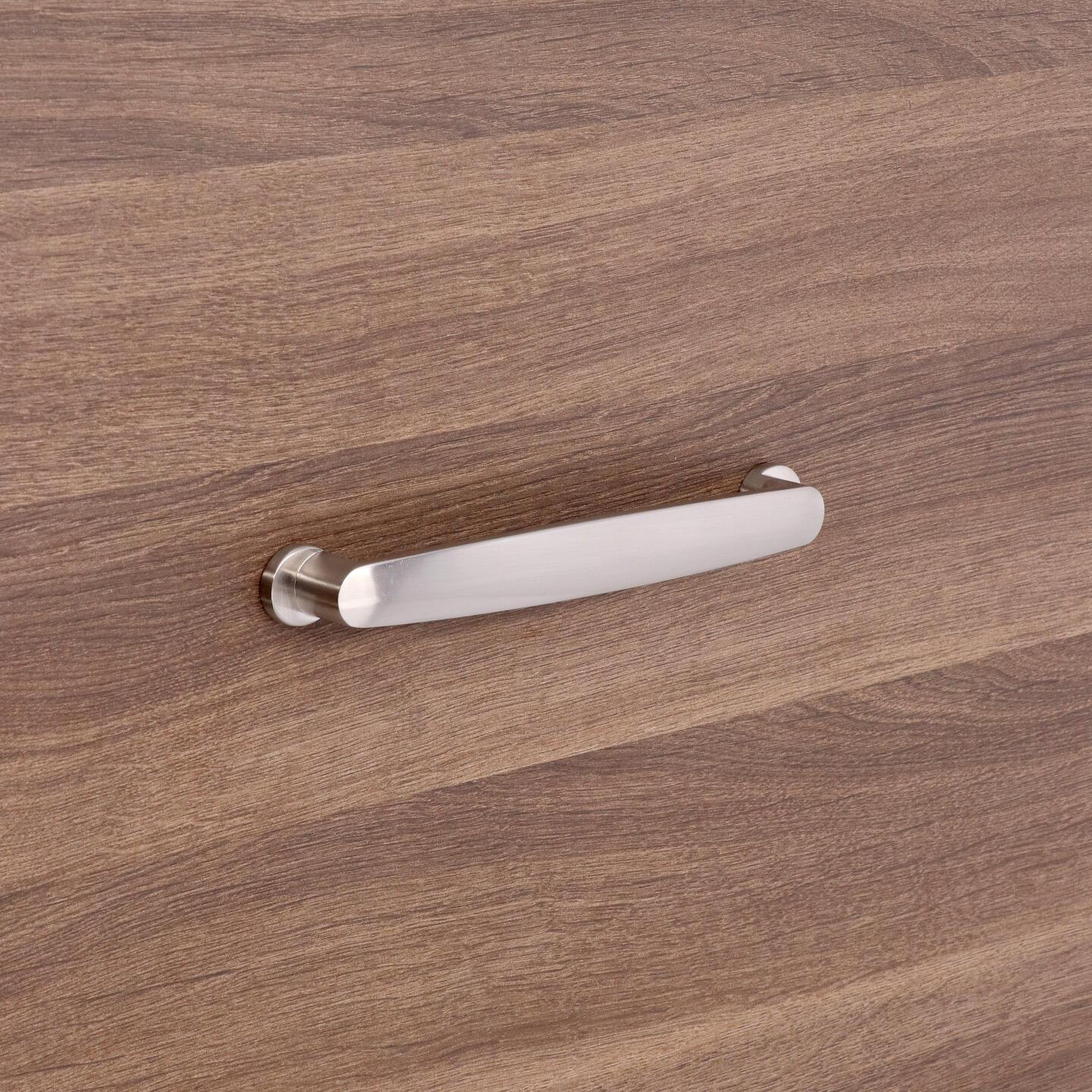 Poignée pour meubles en zamac Entraxe 160mm Nichel satiné - Gris / argent, Zamak – Image 5