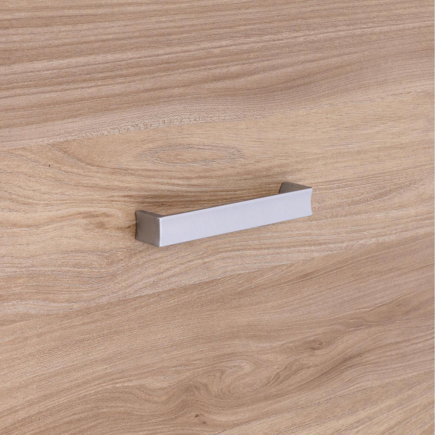 Poignée pour meubles en zamac Entraxe 128mm Aluminium mat verni - Gris / argent, Zamak – Image 5