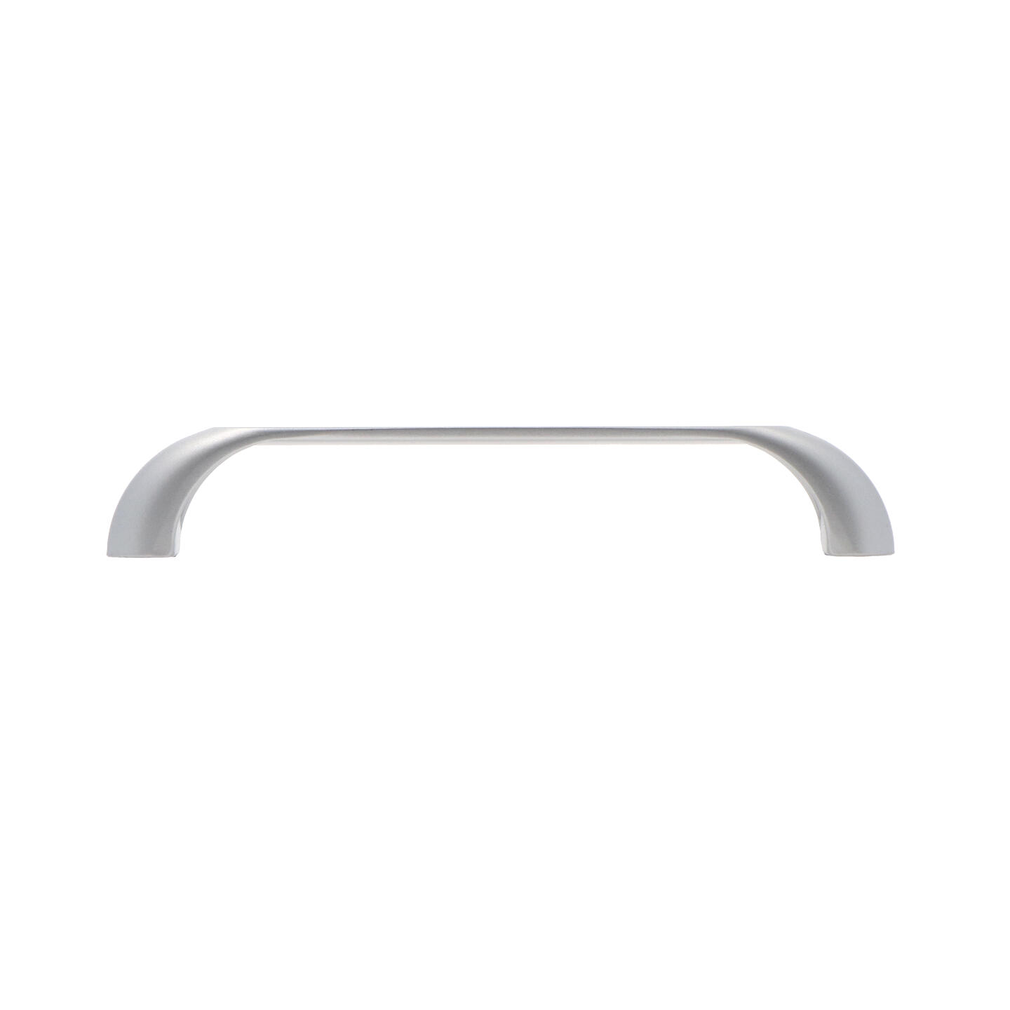 Poignée pour meubles en zamac Entraxe 128mm Aluminium mat verni - Gris / argent, Zamak – Image 2