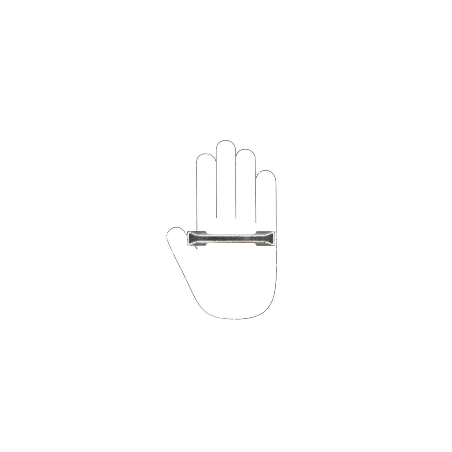 Poignée pour meubles en zamac Entraxe 64mm Ivoire rustique - Gris / argent, Zamak – Image 4