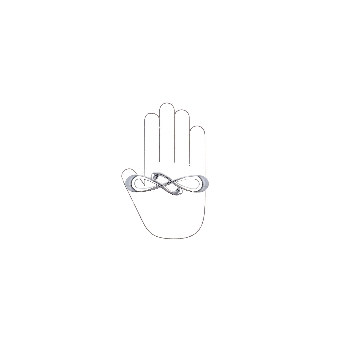Poignée pour meubles en zamac Entraxe 96mm chrome poli - Gris / argent, Zamak - Image 4