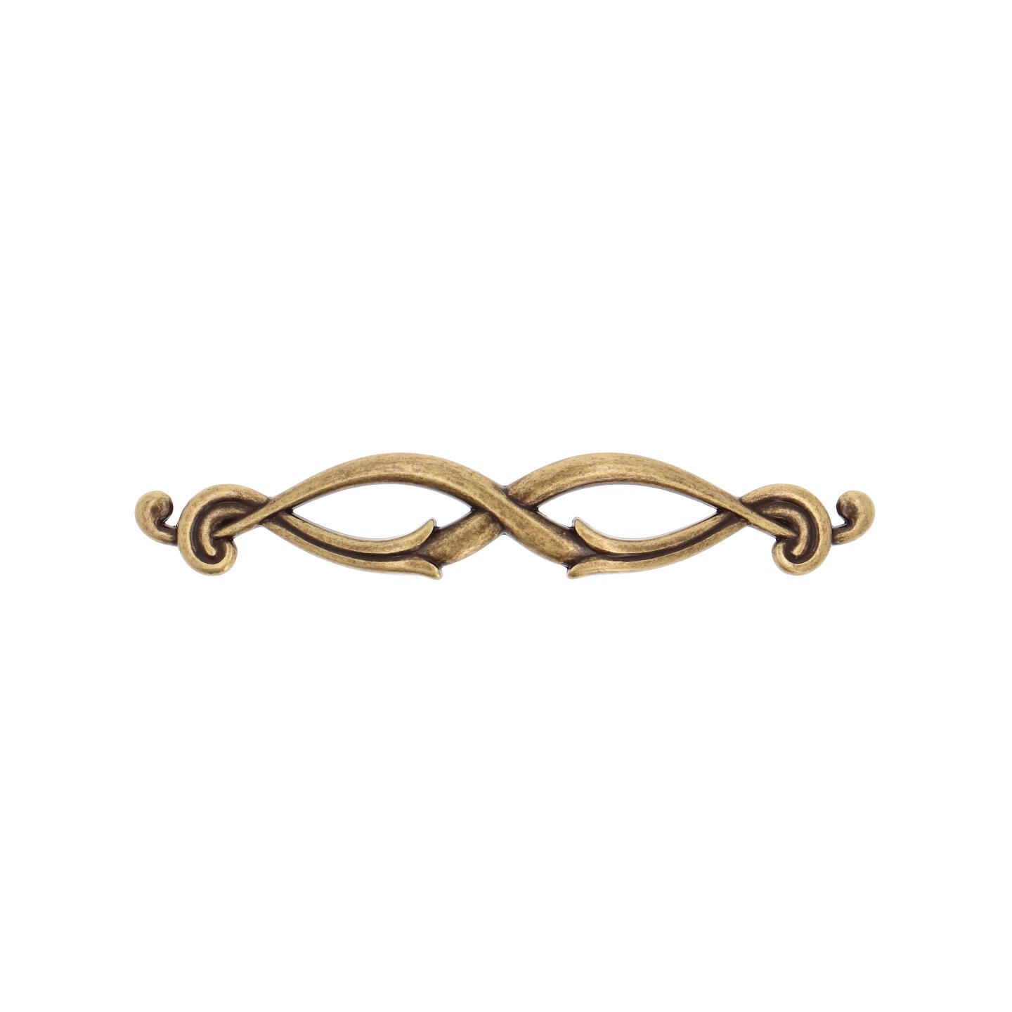 Poignée pour meubles en zamac Entraxe 96mm Florence antique - Marron, Zamak – Image 2