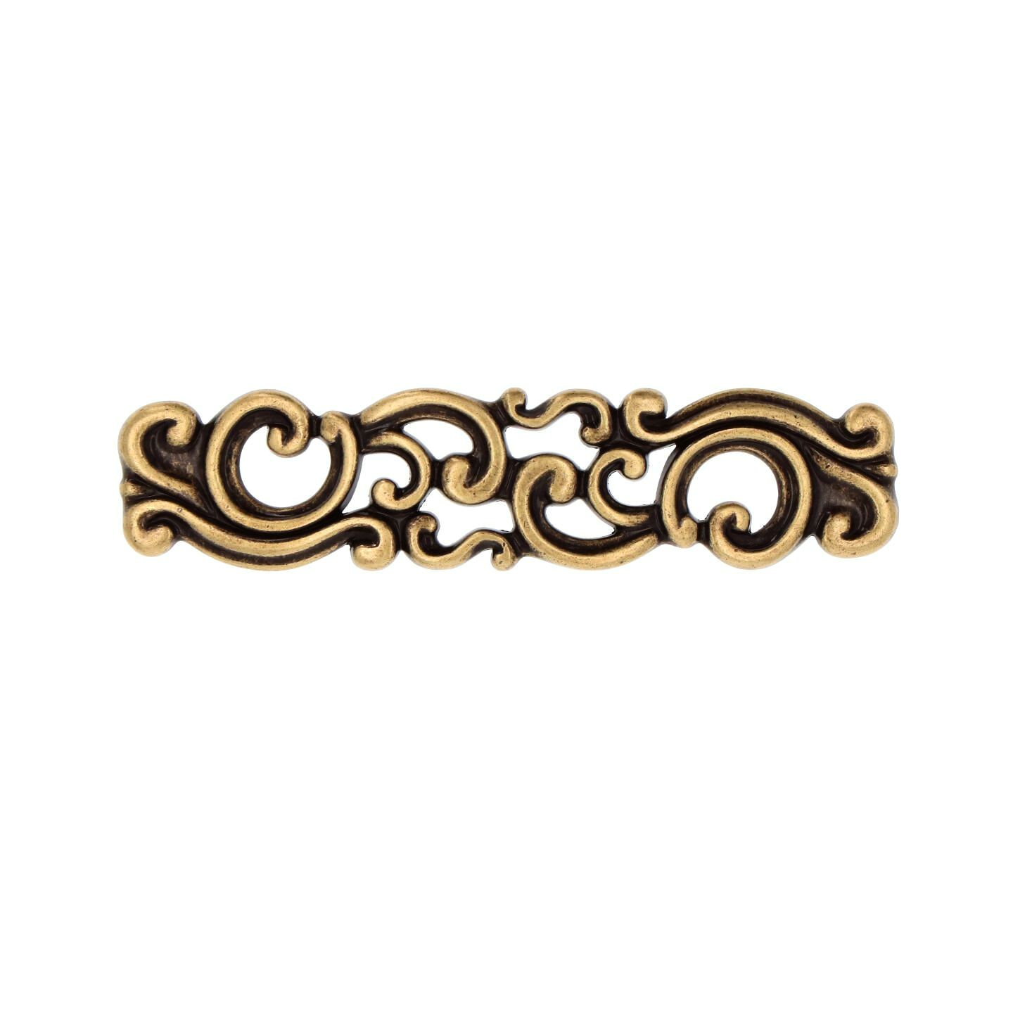 Poignée pour meubles en zamac Entraxe 96mm Florence antique - Marron, Zamak - Image 3