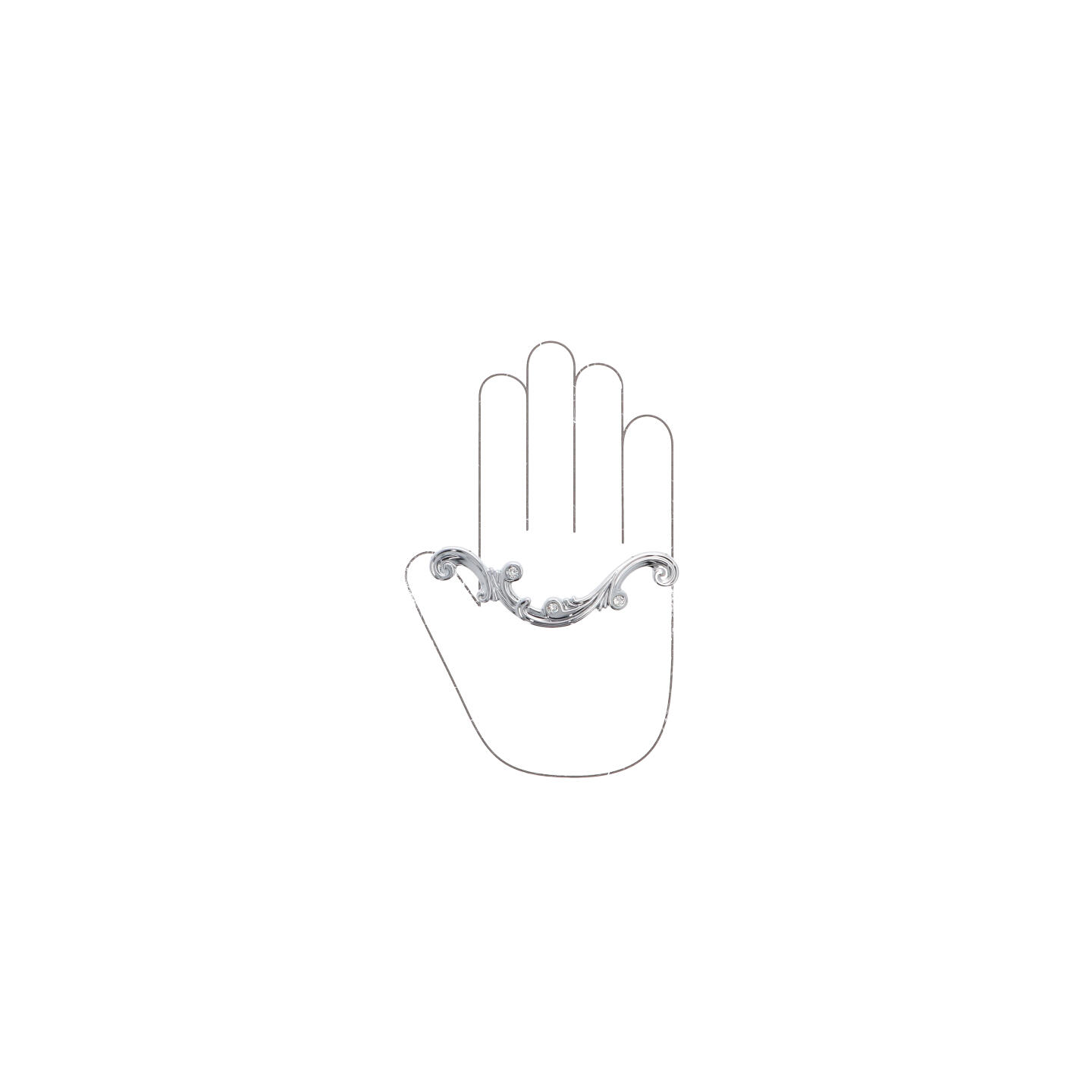 Poignée pour meubles en zamac et cristal Entraxe 96mm chrome poli - Gris / argent, Zamak – Image 4